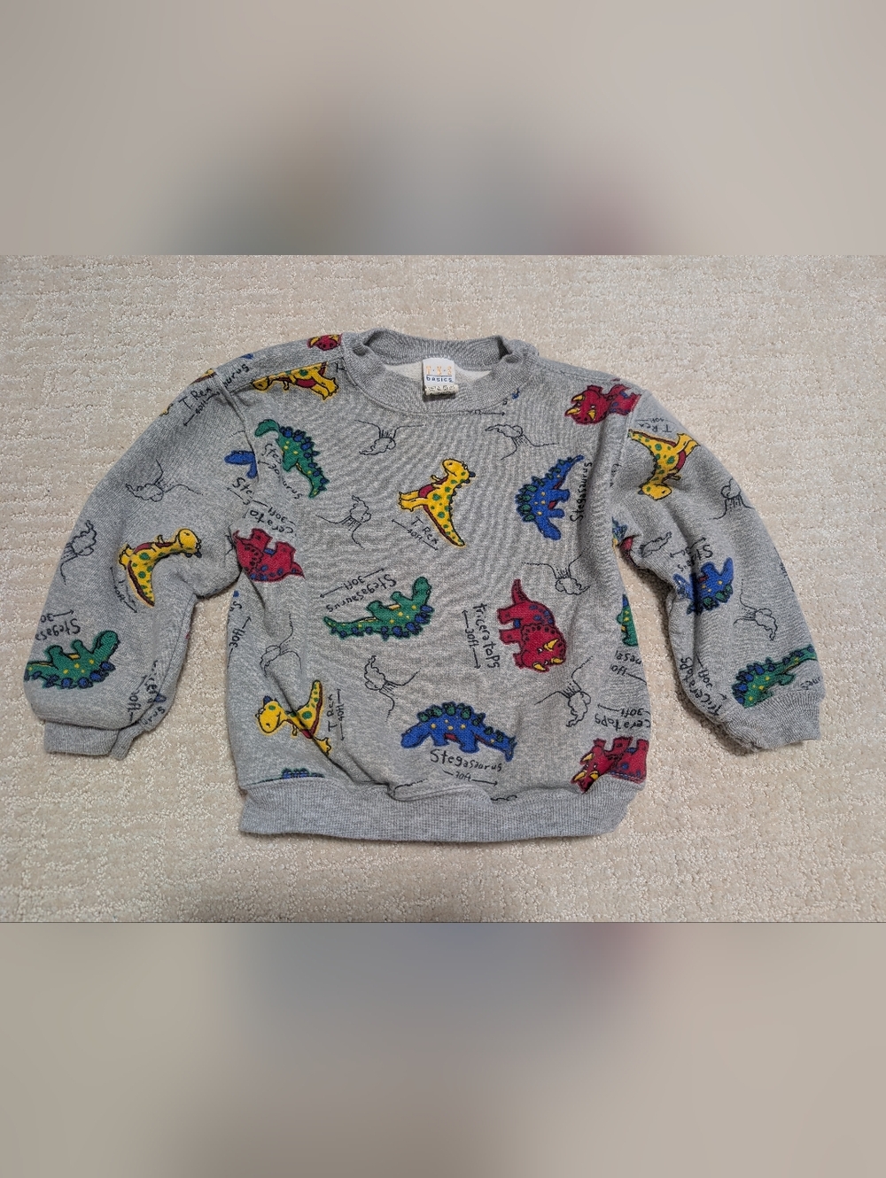 Vintage TKS Basics Dinosaur Pullover Size 24m - 2T